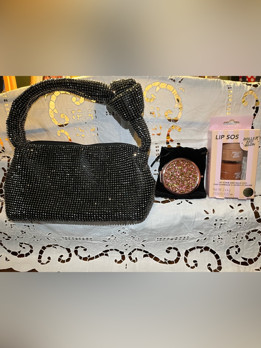 Jessica McClintock Rhinestone Shoulder Bag Gift Set